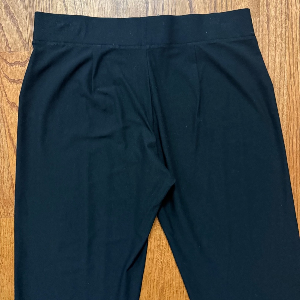 Eileen Fisher Washable Stretch Crepe Straight Pants in Black size L P petite - Picture 8 of 13